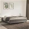 Vidaxl Materasso a Molle Insacchettate Rigidità Media Grigio Chiaro 160x220x20 cm in Velluto