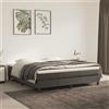 Vidaxl Materasso a Molle Insacchettate Rigidità Media Grigio Scuro 160x220x20 cm in Velluto