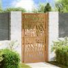 Vidaxl Cancello da giardino 100x200 cm in acciaio corten con design a traccia