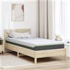 Vidaxl Materasso Bianco e Grigio 100 x 200 cm Tessuto Jacquard