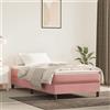 Vidaxl Materasso a Molle Insacchettate Rigidità Media Rosa 100x200x20 cm in Velluto