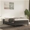 Vidaxl Materasso a Molle Insacchettate Rigidità Media Grigio Scuro 120x200x20 cm in Velluto