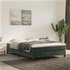 Vidaxl Materasso a Molle Insacchettate Rigidità Media Verde Scuro 140x190x20 cm in Velluto