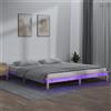 Vidaxl Giroletto con LED 150x200 cm King Size in Legno Massello