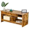 Relaxdays Tavolino Relaxdays sollevabile, HLP: 50x110x50 cm, tavolino da Salotto con ripostiglio, Superficie aggiuntiva, Marrone
