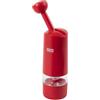 Kuhn Rikon Macinino a cricchetto, in ceramica, per sale, pepe ed erbe secche, regolabile, da grossolano a fine, facile da riempire, ergonomico con una sola mano, macinino per condimenti, rosso