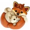 Thun - Volpe e Scoiattolo Sdraiati - Ceramica - Living, Icone - 11,7x10,46x10,6 cm h