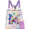WAWSAM Zaino con Coulisse per Farfalla - Borsa da Palestra Sportiva 38 × 45 cm per Ragazze e Bambini Borsa per la Spesa da Spiaggia Impermeabile Come Regalo di Compleanno