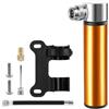 Sawhamale Pompa per bici in lega di alluminio, portatile, ad alta pressione, 120 psi, con staffa di montaggio e ago, pompa compatta per pneumatici Presta e valvole, Mou(B)
