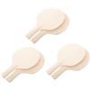 FRCOLOR 6 Pezzi Racchetta Ping Pong in Legno Non Finita per DIY con Impugnatura Ergonomica, Adatta per Allenamento e Competizioni, per Appassionati di Tennis Tavolo
