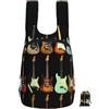 YQxwJL Zaino pieghevole ultra leggero con stampa di chitarra artistica, zaino portatile pieghevole per lo shopping quotidiano