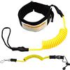 Jodsen Guinzaglio per Tavola da Surf,Leash SUP per Pagaia Kayak,TPU Corda per Gambe con Cinturino Alla Caviglia Arrotolato Paddle Board,Fibbia per Cintura Regolabile,Ganci in Metallo,per Tavola da Surf Canoa