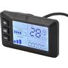 Ejoyous Display LCD per Bici Elettrica, Pannello di Controllo Impermeabile a 5 Pin con Schermo Intelligente per Bici Elettrica 24V 36V 48V, Compatibile con Protocollo n. 2 e Manubrio da