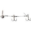 PureBowlic Carbonio rivestito in acciaio inox Pike Rig con cavatappi Ingresso Design Doppio Treble Ganci e Centro Pin Hook Sistema di montaggio (L)