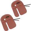 ECSiNG Confezione da 2 Palette da Tiro in Pelle Microfibra Marrone 85x70 mm Compatibile con Archi Recurve Longbow e Compound