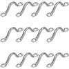 POPETPOP Set 12 Pezzi Cinghie Pad Eye Acciaio Inox 316 per Barche e Kayak Viti, Maniglie in Metallo per Ponte, Accessori Nautici per Gommoni e Barca a Vela