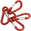 ComfyHarbor Moschettone leggero in lega di alluminio per campeggio all'aperto, escursionismo, zaino in spalla, pesca; gancio portachiavi per chiavi, bottiglie, giocattoli; non per arrampicata (rosso)