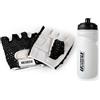 RLG RL GRIPS Guanti da Palestra Uomo e Donna + Bottiglia Regalo Guanti Traspiranti in Pelle per Allenamento Guanti Fitness per Sollevamento Pesi e Crossfit (Nero, S)