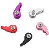 VIRELLO Lega di alluminioPieghevoleBiciHeadlightHolder,LampMountBracketforBromptonStem,AnodizedLightFixingKitwithScrewsandHexwrench,Nero