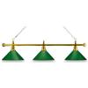 John West Proiettore da biliardo in ottone verde - 3 luci