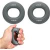 YELARXI Anello in silicone con fascia di estensione per le dita, kit per allenare avambracci, 22,7-27,2 kg, 4 pezzi, grigio/rosso, per atleti, arrampicata, allenamento)