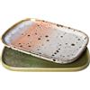 HK LIVING - Vassoio piccolo - Set di 2 14,5 x 10,5 cm 70s ceramics - Multicolore - Gres smaltato