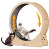 Homegroove Ruota per esercizi per gatti XXL, 132 cm, in legno massello, con blocco di sicurezza integrato, design di allineamento della colonna vertebrale, per interni di grandi dimensioni (XXL, legno