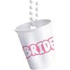 Folat 21446 Bicchieri da Shot con Catena Bicchierino con catenina - Bride - She Said Yaasss - Bianco Per Feste di Matrimonio e addio al nubilato, Team Bride