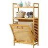 MumaHome Mobile Bagno Salvaspazio in Bambù con Portabiancheria
