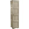 MA MAISON Armadio a Colonna in Plastica 40 x 43 x 164 cm con 4 Ripiani e 1 Anta - Mobile Verticale Salvaspazio per Organizzazione Casa (Taupe)