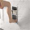 Bernkot Nicchia da parete in acciaio inox 304 con ripiano spazzolato, 31 cm x 12 cm, per bagno, sala da incasso poggiapiedi w/sopra montaggio, non necessita di piastrelle