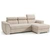 Robin Inspire Divano Angolare Modulare 3 Posti - Divano Letto a L Destro - Contenitore, 3 Poggiatesta Regolabili - per Soggiorno Moderno - 247 cm Silver Crema