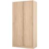 Arreditaly Armadio Guardaroba Vestiti 2 Ante Scorrevoli 1 Ripiano Con Barra Appendiabiti Salvaspazio Ideale Per Arredare Camera Da Letto Stanza Matrimoniale Cameretta 200 x 100 x 50 Cm Rovere Canadese
