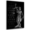 ARTEDinoi Quadro Moderno Stampa su Tela Justitia It Is Not Over When You Lose Silver Canvas Dimensione 90x60x2cm