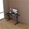 pro.tec Scrivania Regolabile in Altezza 72-117 cm a Sollevamento Elettrico con Funzione Memoria Postazione di Lavoro Rettangolare 120 x 60 cm Tappetino per Mouse - Nero Carbone