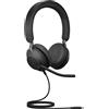 Jabra Evolve2 40 SE Headset Wired Head-band Calls/Music USB Type-C Black