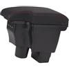 Qklyxr Braccioli per auto, per Mazda Cx-3 2 Box retrò, per accessori di stoccaggio, ricarica USB Scatola portaoggetti sul bracciolo(BLACK B1genuine Leather)