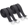 LFBEST 4 cinghie di fissaggio con cricchetto da 25 mm x 2,5 m con lucchetto, cinghia di aggancio, cinghia per moto, rimorchio in nylon, cinghia di fissaggio regolabile per camion, moto,