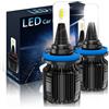 TUINCYN H8 H9 H11 Lampadine per fari a LED 60W 12000 Lumen supre light Kit di conversione di chip CSP Y19 coreano Luci di ricambio per auto Luci alogene e allo xeno (confezione da 2)