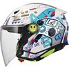 LS2, Casco Moto Jet per Bambino FUNNY II NEXT LEVEL White, S