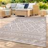 TT Home Tappeto Per Esterno Cucina Balcone Tappeto Soggiorno Moderno Triangoli Boho Disegno Geometrico, Colore:Beige 2, Dimensione:80x250 cm