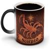 KWQDOZF Tazze da caffè divertenti con il segno zodiacale dello Scorpione, tazze da tè divertenti che cambiano colore per uomini e donne, compleanno