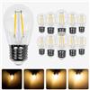 SKYLANTERN Set di 10 lampadine a LED a doppio filamento allungate dimmerabili, lampadine a LED trasparenti, attacco E27, dimmerabili, lampadine a LED a filamento bianco caldo, dimmerabili, per ghirlanda di