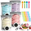 MINGJAY Contenitori per Gelato,4 Pezzi Contenitore Creami per Macchina da Gelato Ninja Creami,Contenitori per Gelato Fatto in Casa con Coperchi,per Serie NC700/NC701,Senza BPA