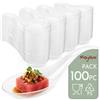 Majillux 100 Cucchiai Monoporzione Arco Trasparenti per Finger Food