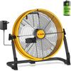 T-SUN Ventilatore da Pavimento 30cm, 13200mAh Ricaricabile Ventilatore, Ventilatore Industriale Senza Fili, Silenzioso, Regolazione Continua Velocità, Inclinabile 360°, per Casa/Ufficio/Magazzino/Esterno