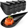 Majillux 100 Cucchiaio da Catering Nero Modello Goccia - Finger Food Monouso per Aperitivo, Dessert, Degustazione ed Eventi