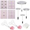 Woohome 8 Pz Chiodo Fiori Decorazione della Torta, 4 Taglia Chiodo Fiori, Flower Forbici e Torta per Produzione di Fiori di Carta, Cupcake, Chiodi, Decorazione di Dolci