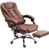 Easycomfort Poltrona da Ufficio Massaggiante con Riscaldamento, Reclinazione e Altezza Regolabile, Marrone