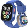 Alutoria Smartwatch Bambini-Orologio per Bambini con 4G GPS Telefono Videochiamata Chat Vocale Contapassi SOS Sveglia-Smart watch per Ragazzo e Ragazzi 4-12 Anni Regalo Blu